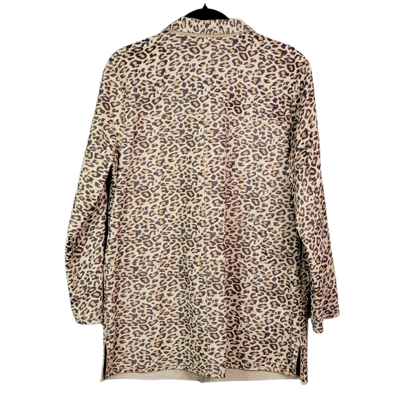 Atelier by B. Thomas Reversable Leather Animal Cheetah Print Fashion Jacket S - Picture 6 of 12
